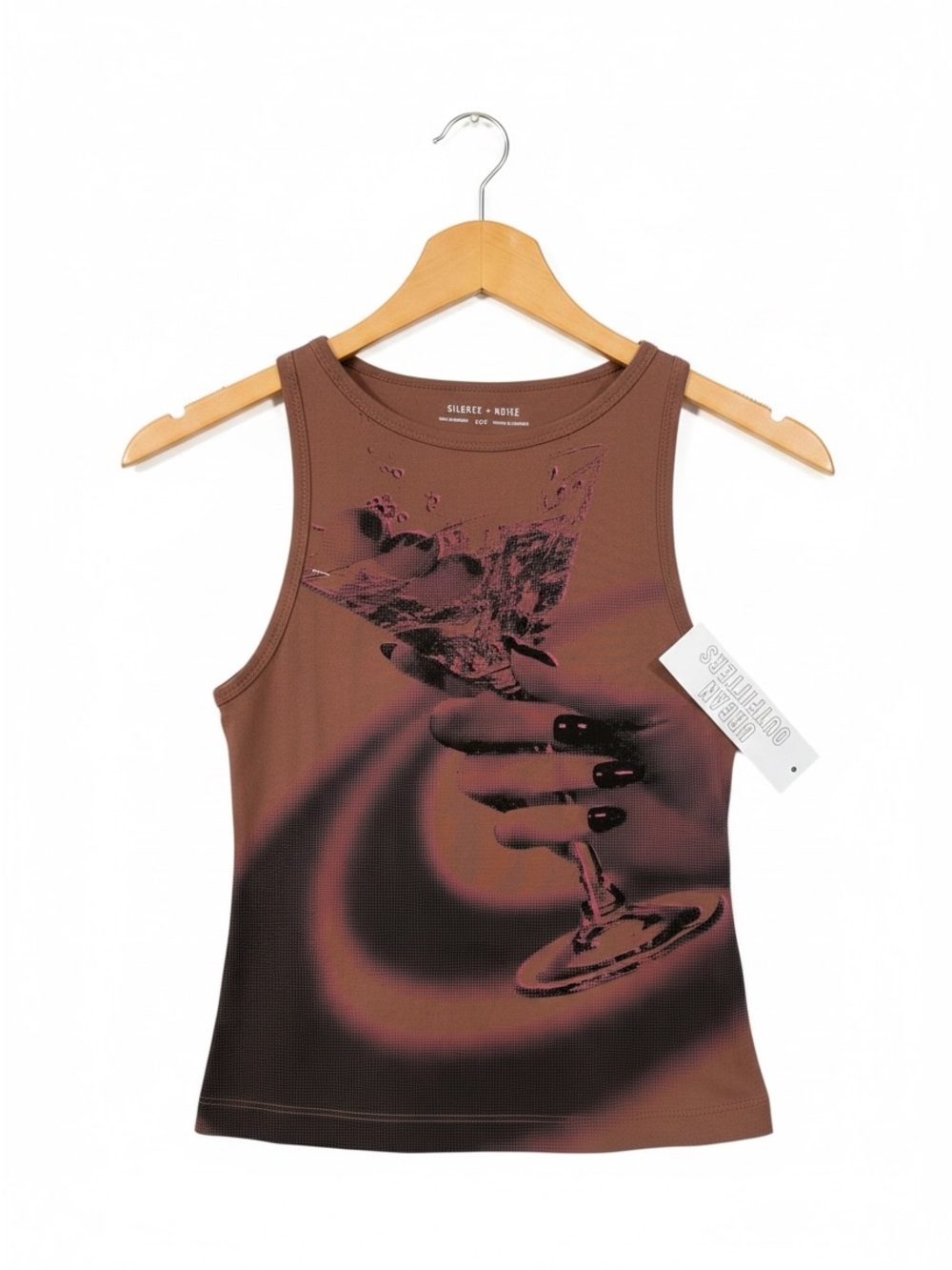 silence & noise Mercedes martini graphic tank top
